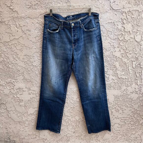 7 For All Mankind Vintage Y2K Straight Leg Jeans Women’s Size 34 - Picture 1 of 5